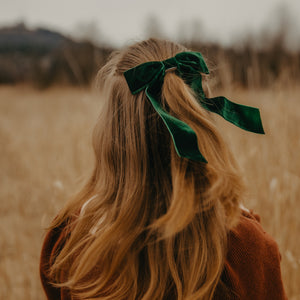 Velvet Bow Barrette