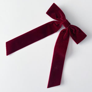 Velvet Bow Barrette
