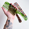 Green Wide Tooth Shower Comb