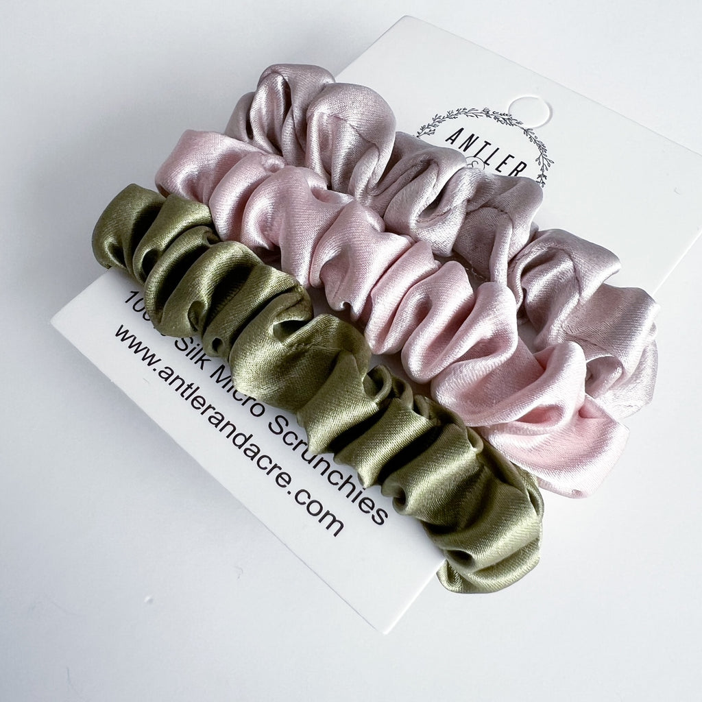 MICRO Silk Scrunchie Trio (v2)