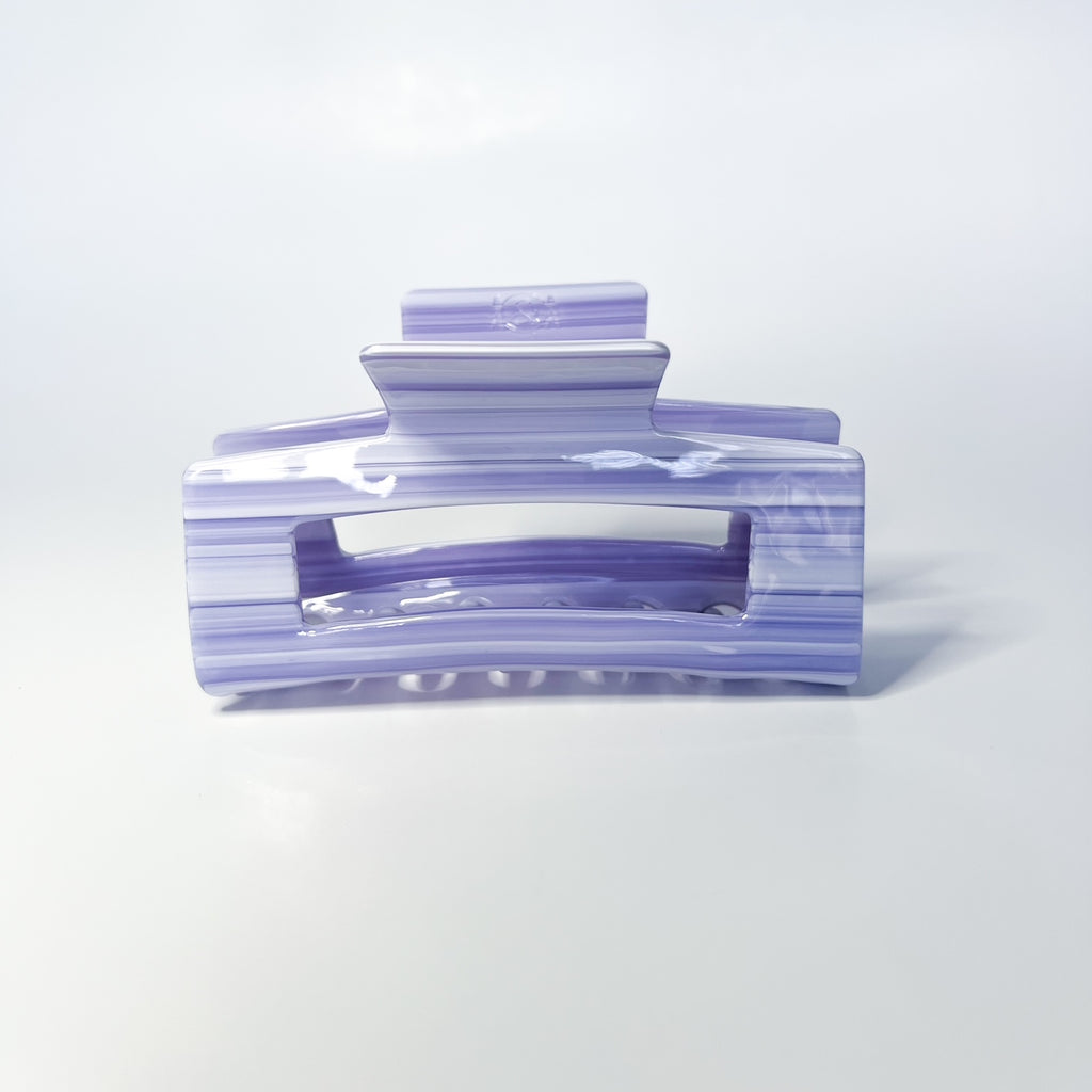 Lavender Stripe Large Claw Clip