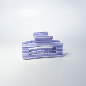Lavender Stripe Midi Claw Clip