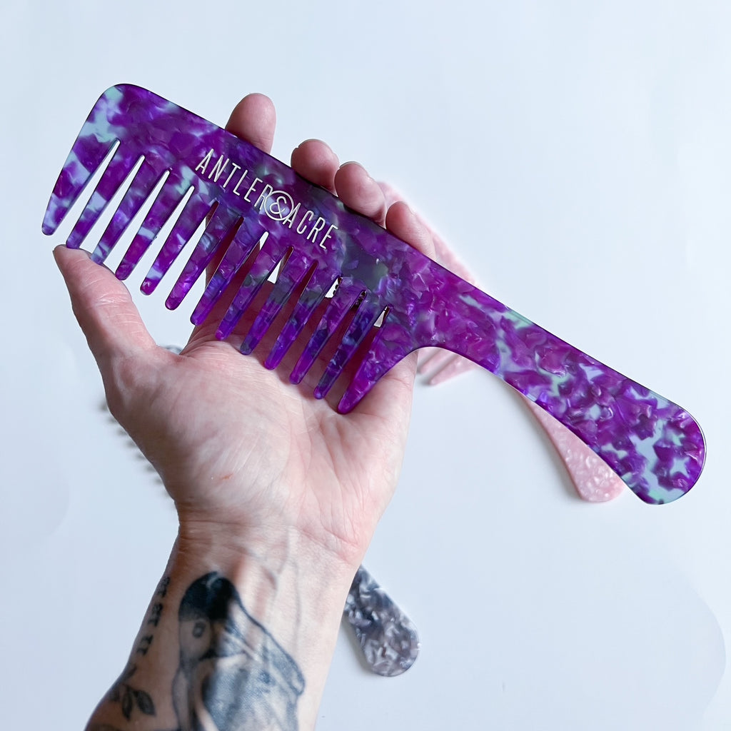 Fuschia Wide Tooth Shower Comb