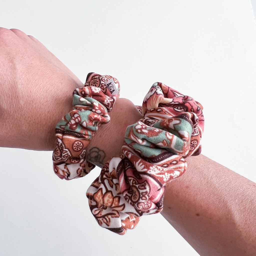Brown Boho MINI Scrunchie