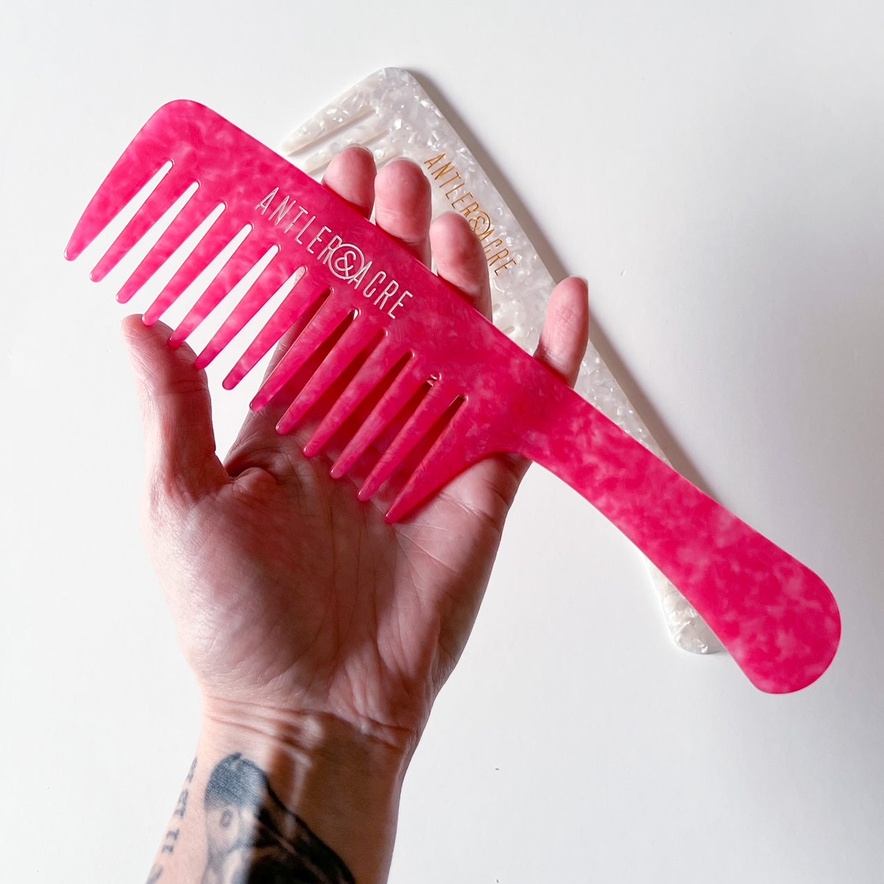 Hot Pink Wide Tooth Shower Comb