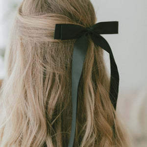 Satin Bow Hair Clip