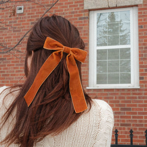 Velvet Bow Barrette