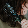 Black Marble Wide Tooth Shower Comb