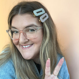 Hair Clip - Mauve (Rectangle)