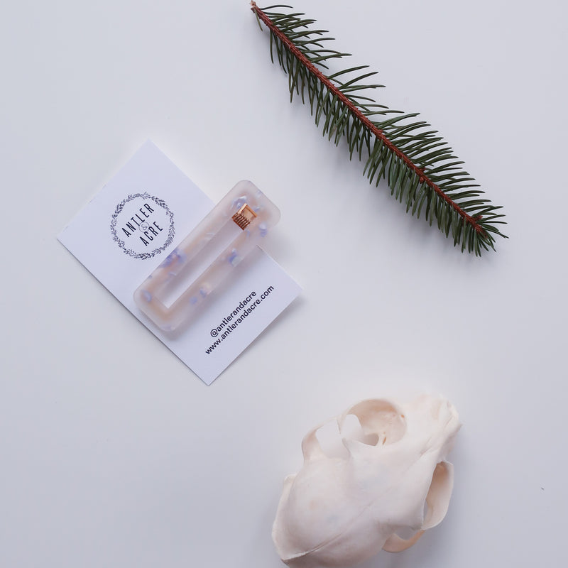 Hair Clip - Lavender (Rectangle)