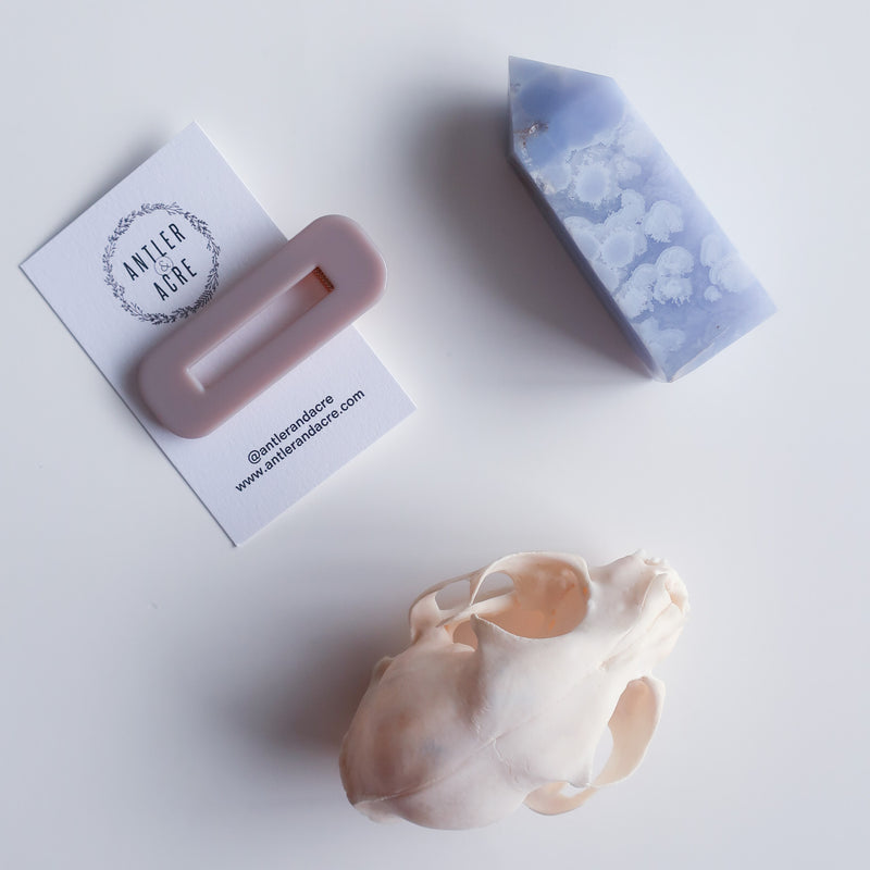Hair Clip - Mauve (Rectangle)