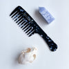 Black Marble Wide Tooth Shower Comb