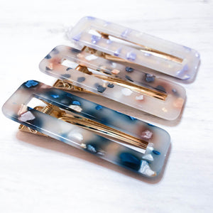 Hair Clip - Medal (Rectangle)